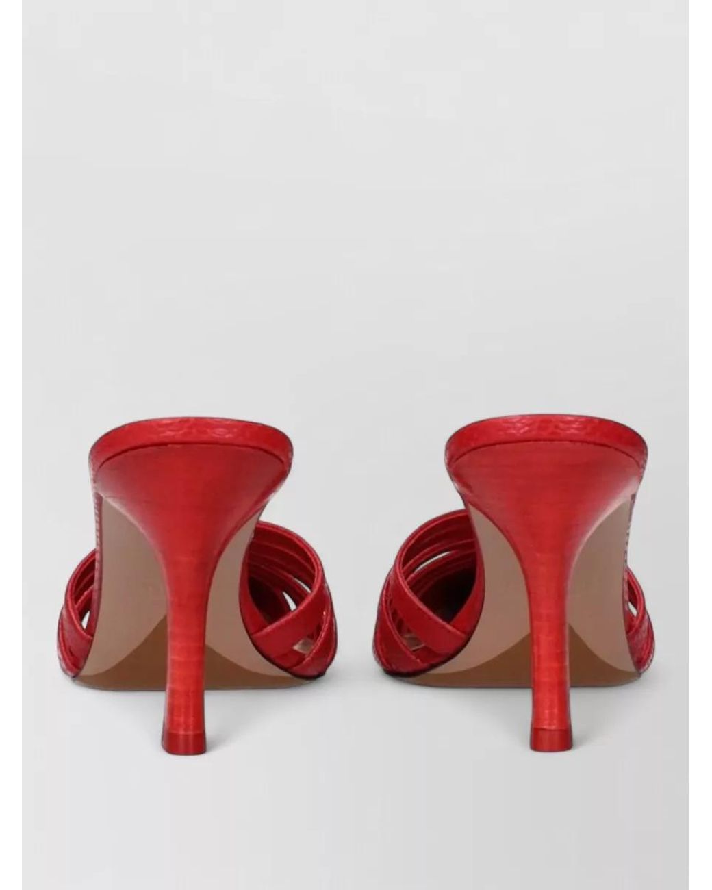 Paris Texas Red Leather Stiletto Mules