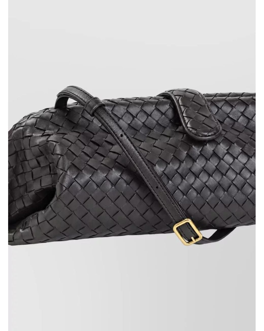 Bottega Veneta Gray Leather Clutch Bag