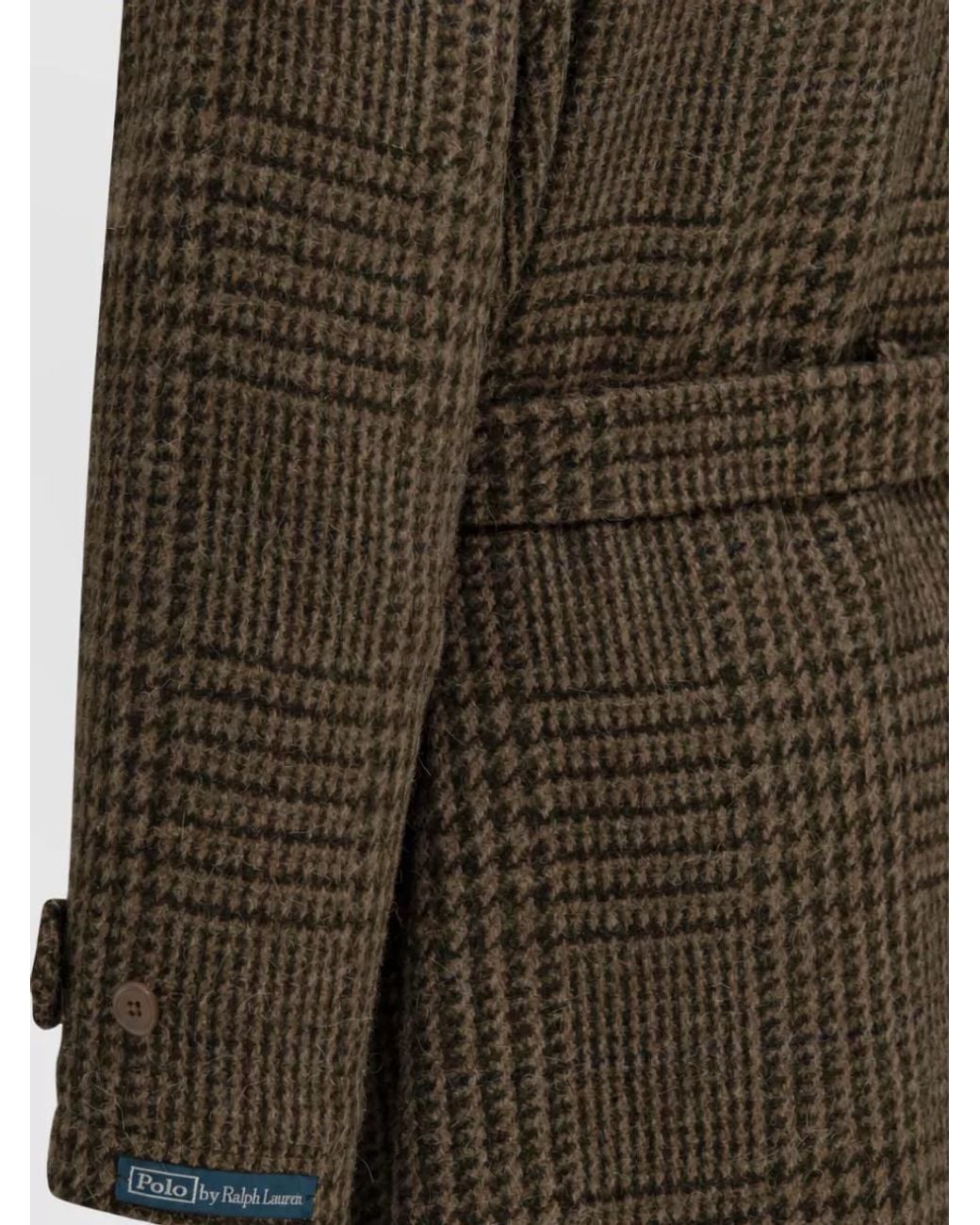 Polo Ralph Lauren Multicolor Wool Alpaca Long Single Breasted Coat for men