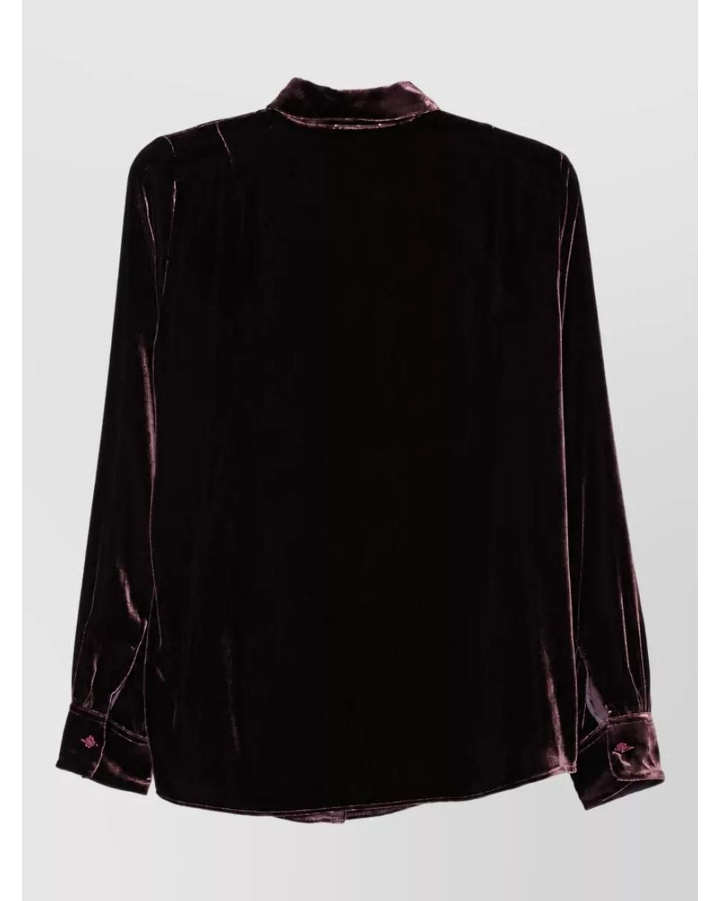 Forte_forte Black Velvet Long-Sleeve Shirt