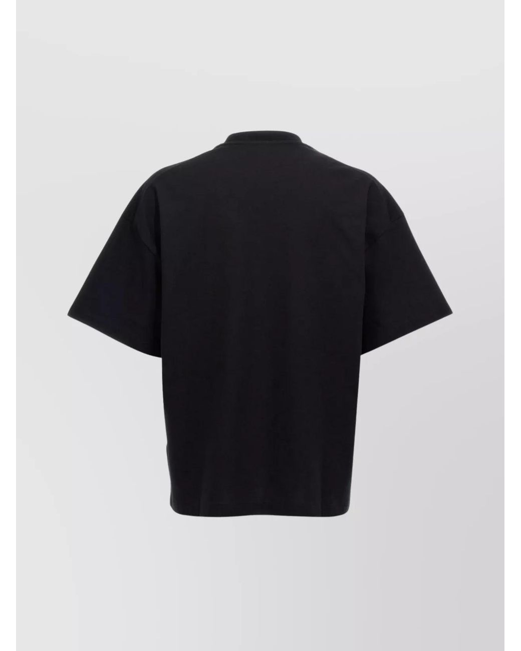 Jil Sander Black Oversized Cotton Logo Print Crewneck T-Shirt for men