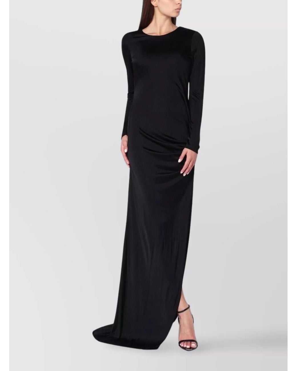 GIUSEPPE DI MORABITO Black Viscose Maxi Dress