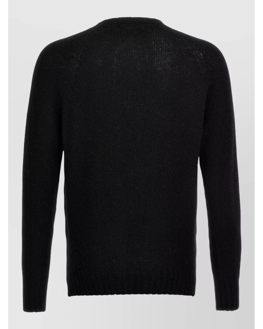 Ma'ry'ya Black Cashmere Blend Crew-Neck Jumper for men