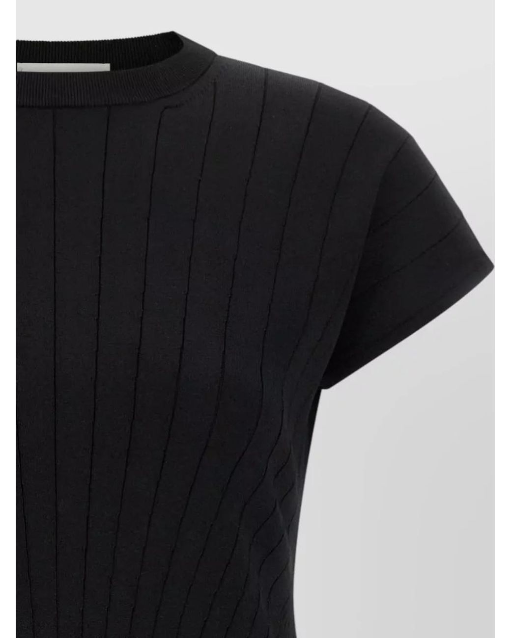 Sportmax Black Fine-Knit Jacquard Mini Dress