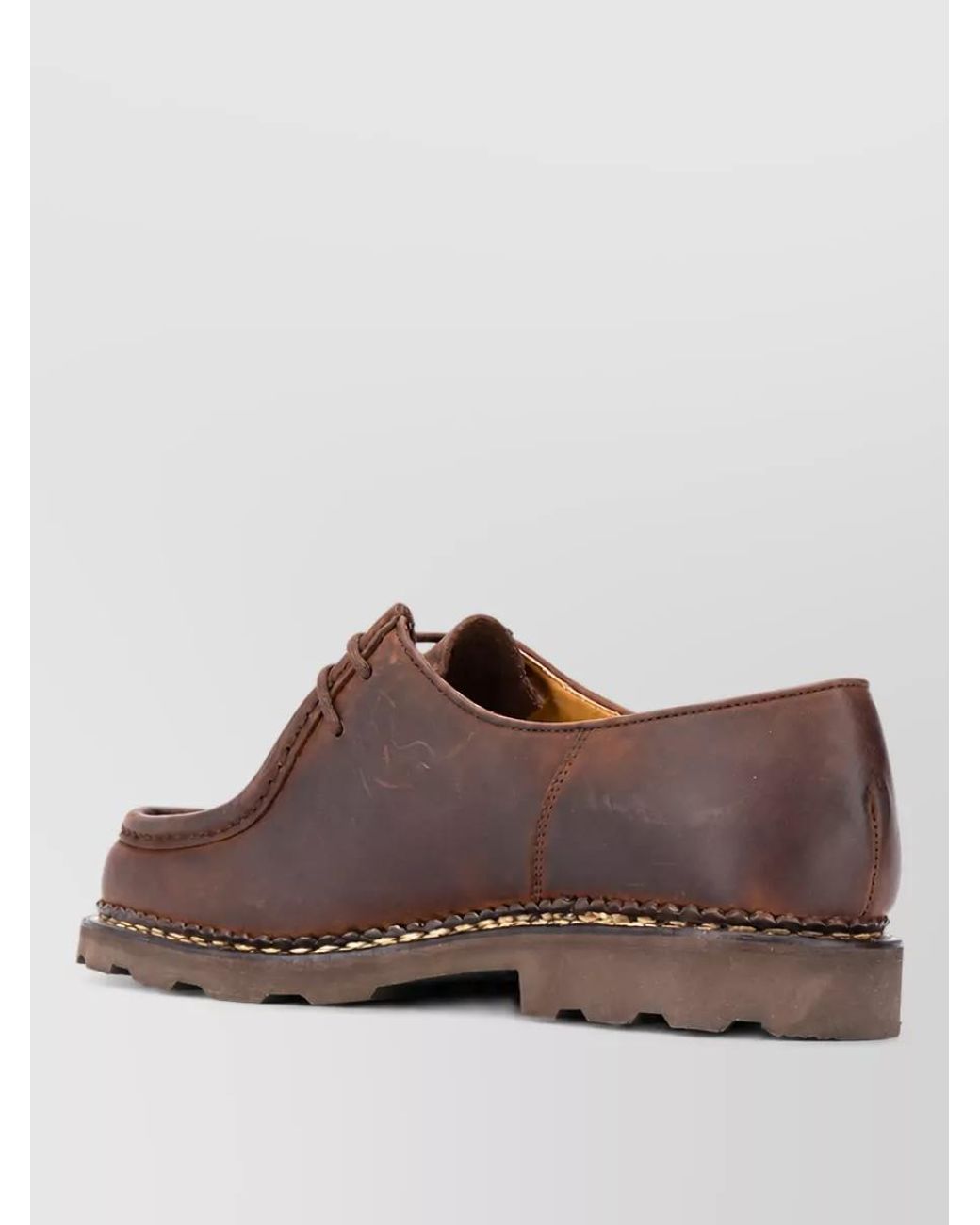 Paraboot Brown Leather Derby Shoes for men