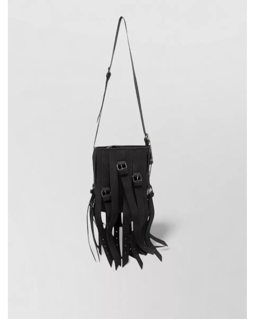 La Milanesa White Fringed Shoulder Bag