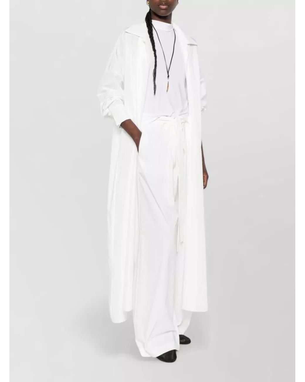 Norma Kamali White Oversized Shirt Dress