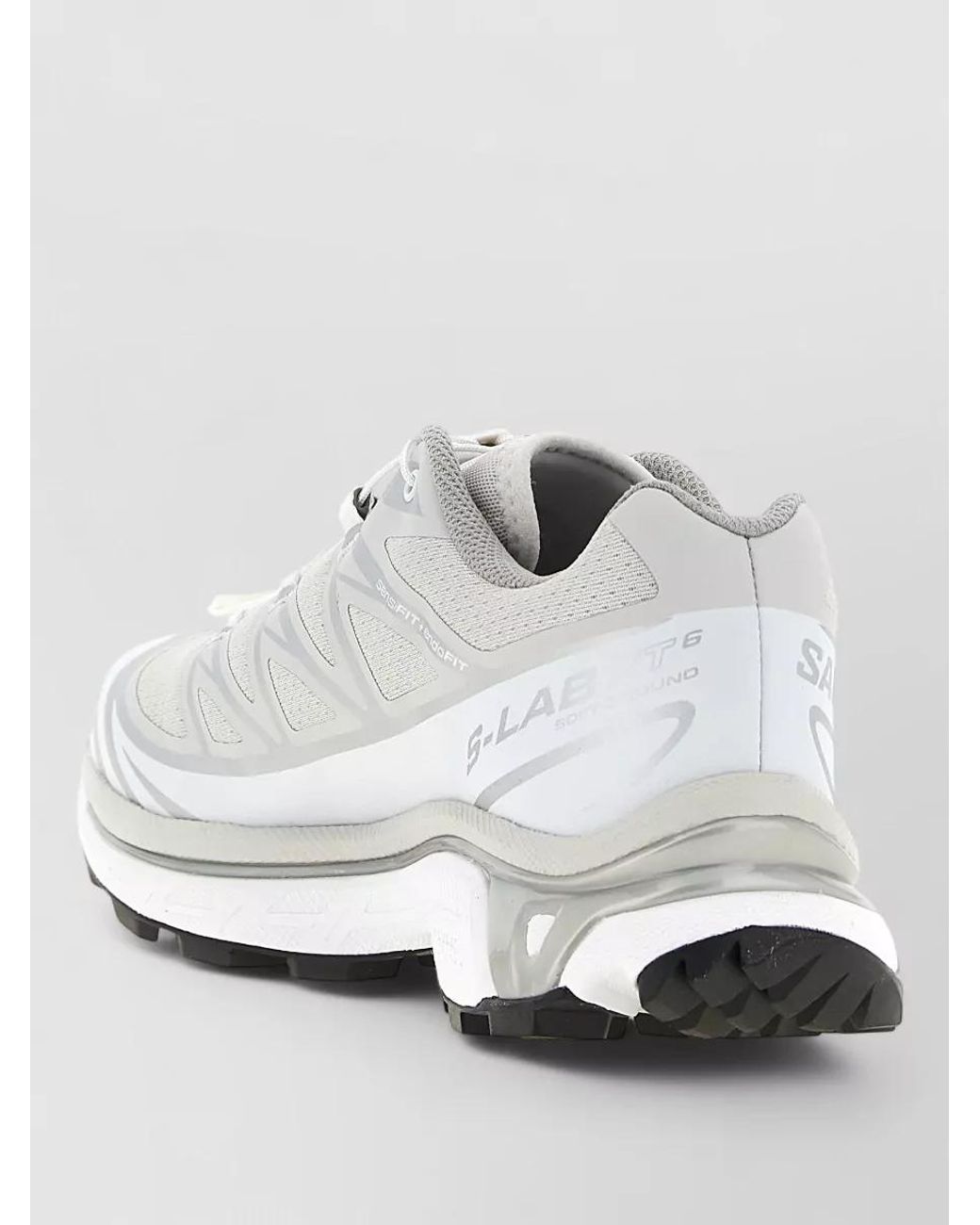 Salomon White Xt-6 Lace-Up Sneakers
