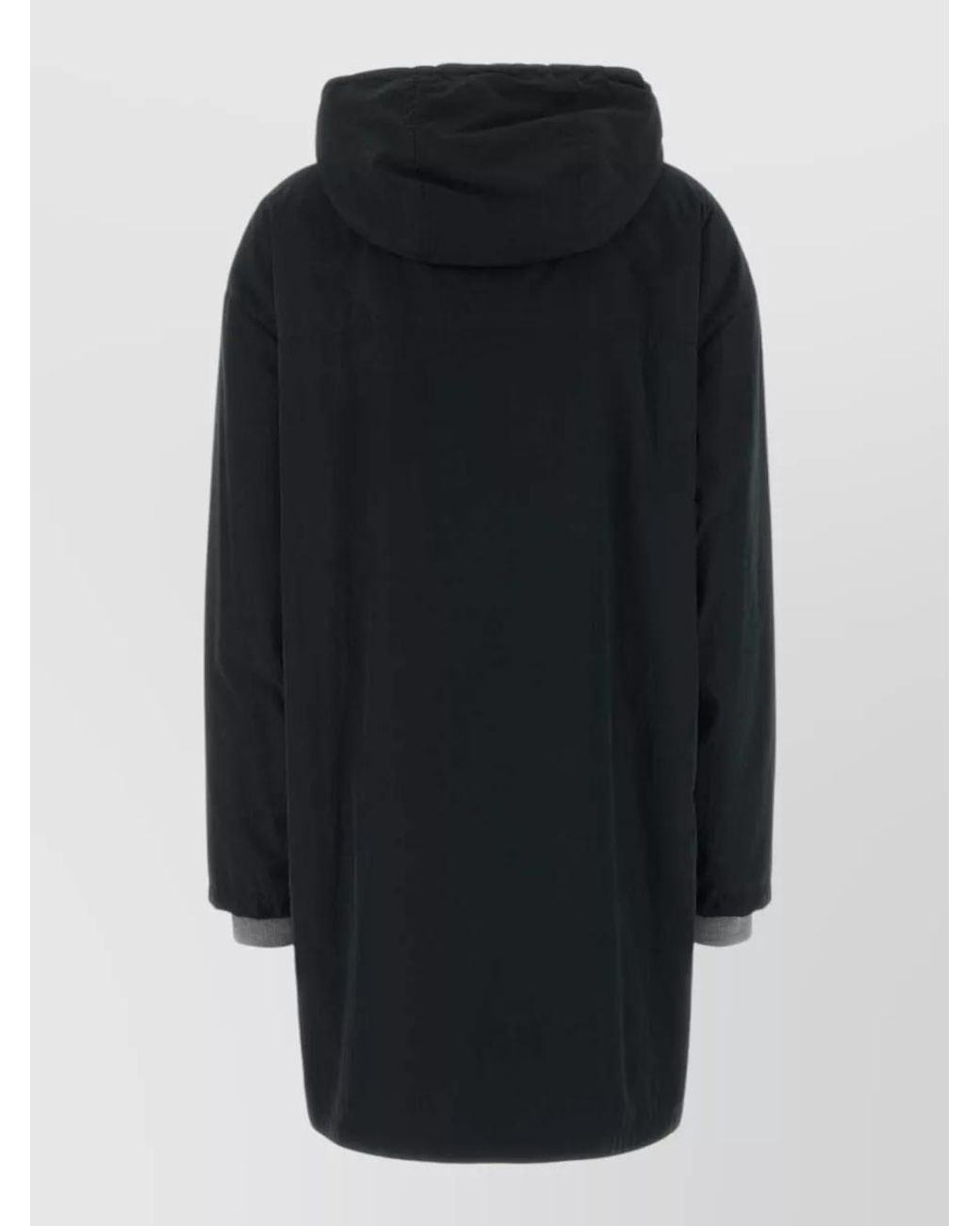 Miu Miu Black Single-Breasted Parka Coat