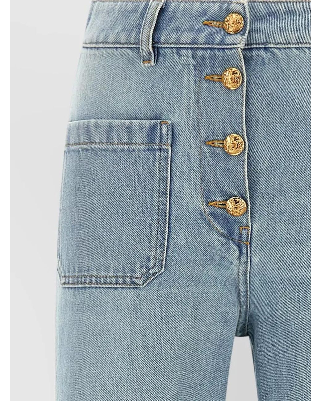 Valentino Garavani Blue Denim High-Rise Straight-Leg Jeans