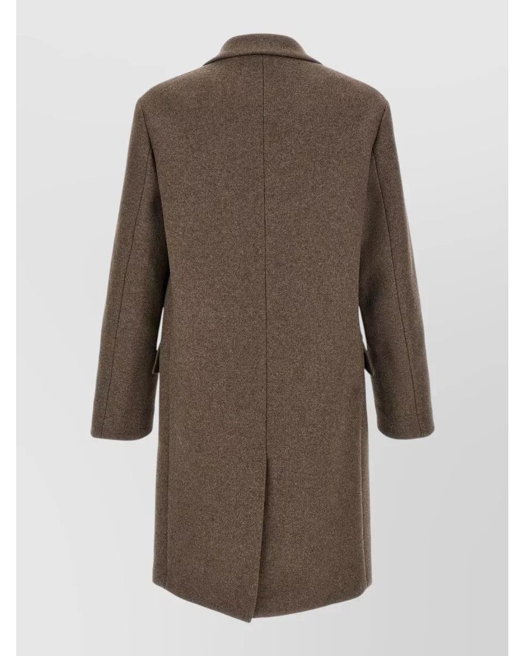 Dries Van Noten Brown Wool Single-Breasted Coat for men