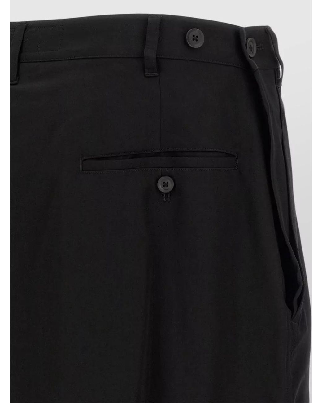Yohji Yamamoto Black Wool Wide-Leg Tailored Shorts for men