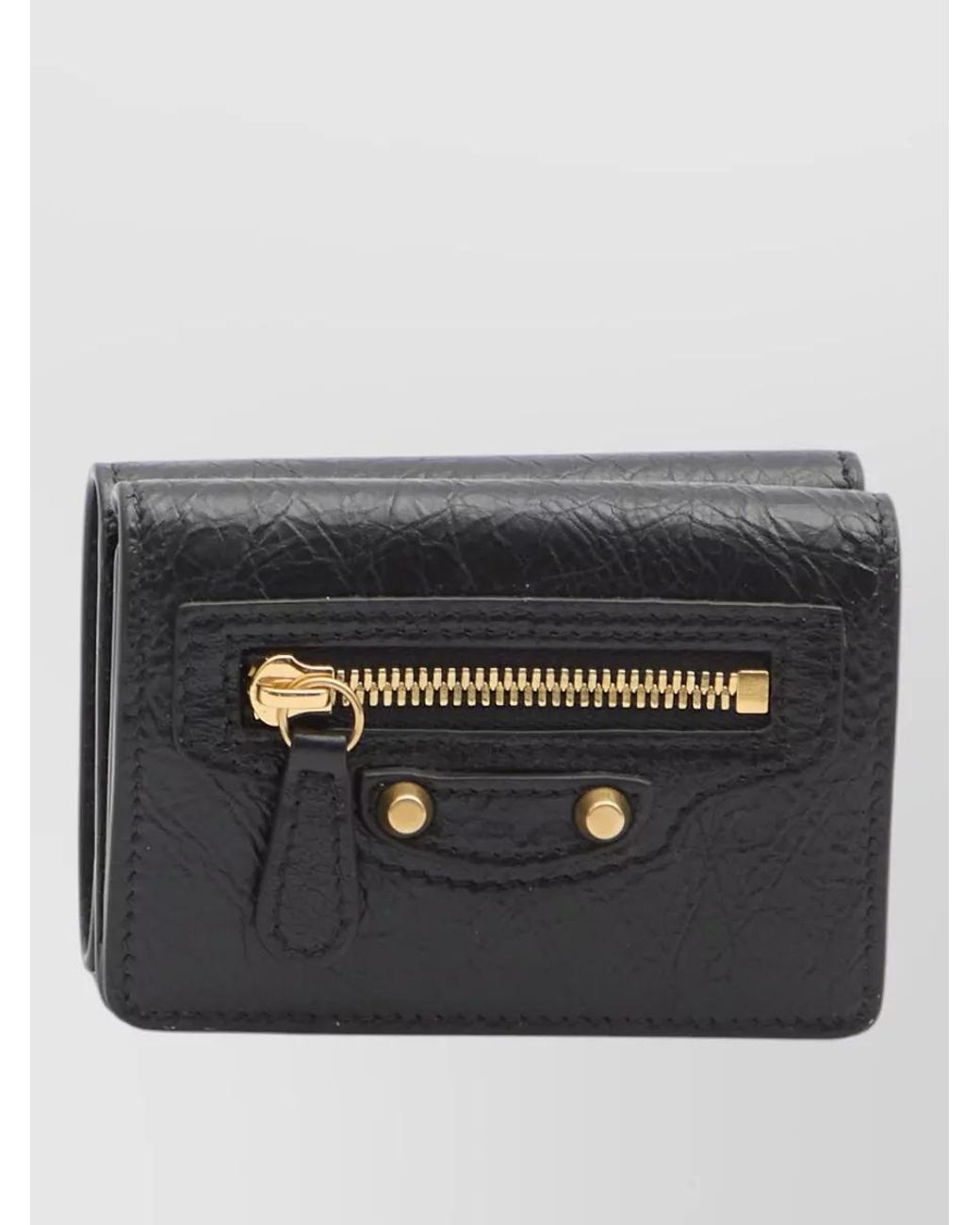 Balenciaga Black Lambskin Mini Wallet