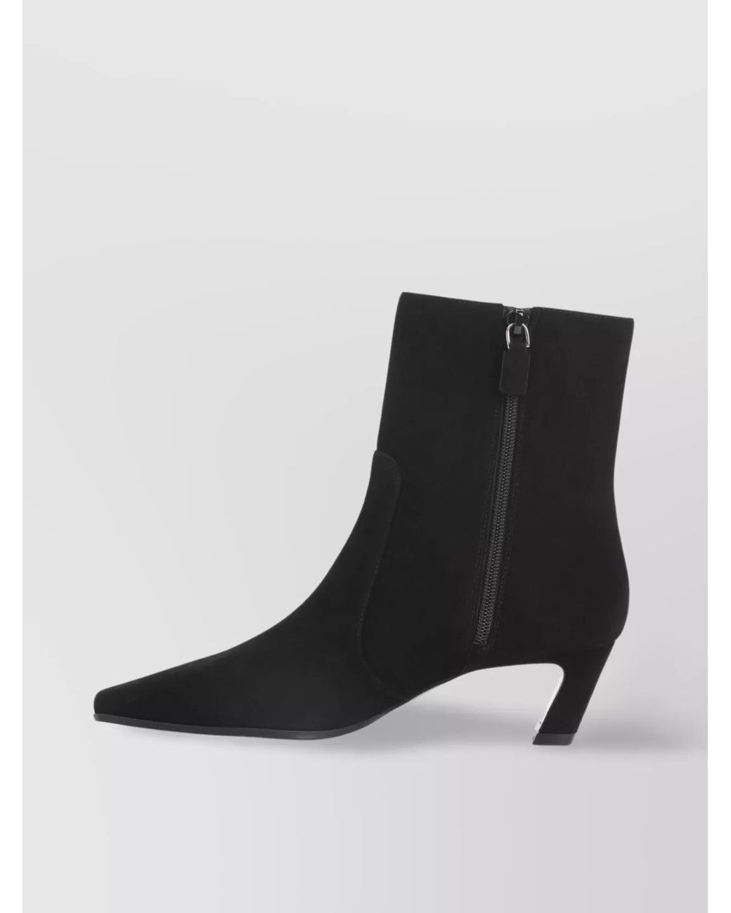 Stuart Weitzman Black Leather Ankle Boots