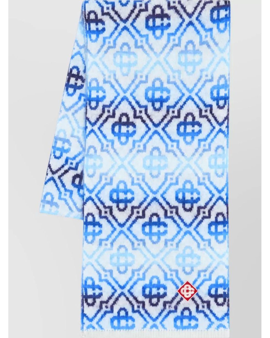 Casablanca Blue Wool Scarf
