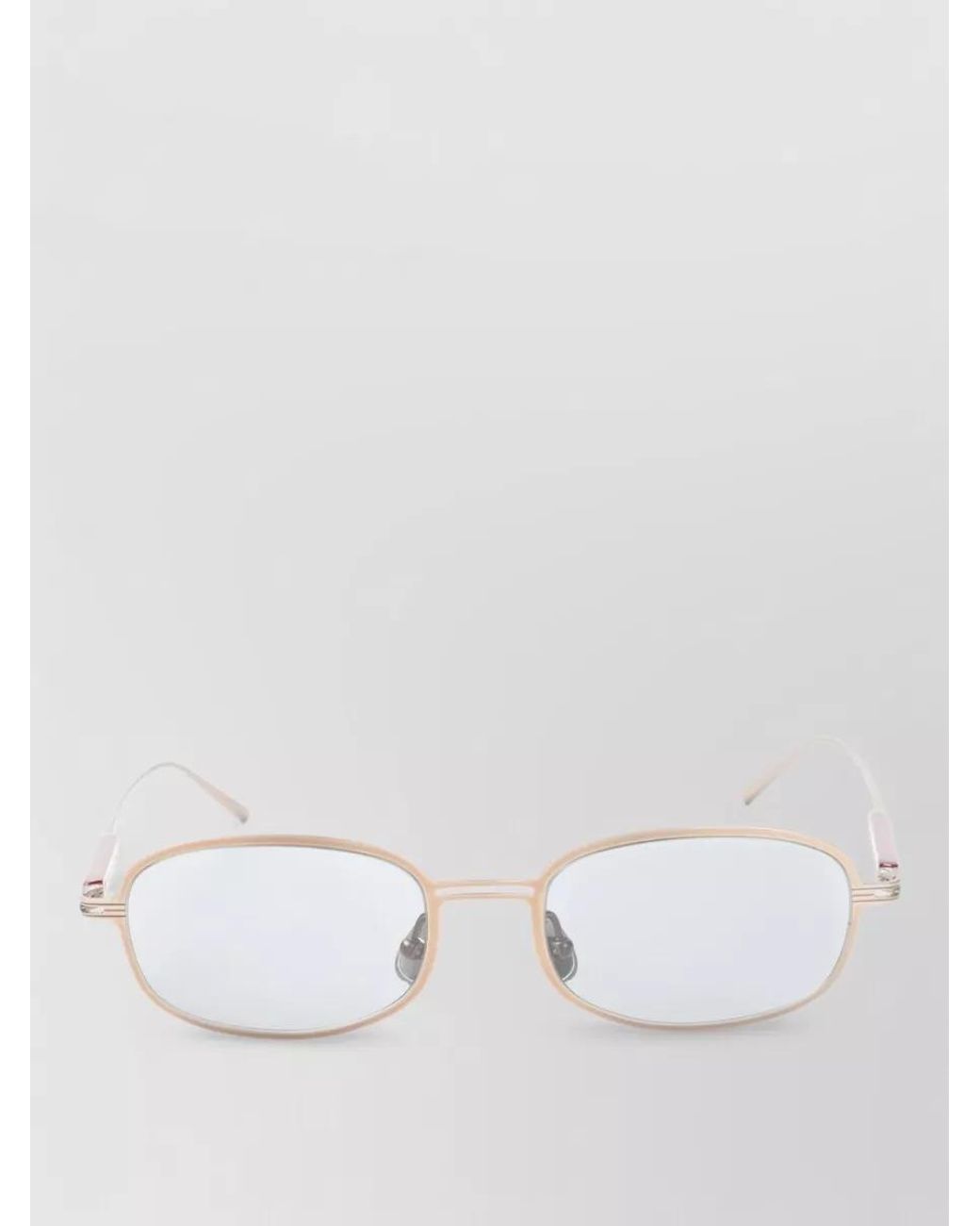 Brunello Cucinelli White Oval Acetate Sunglasses