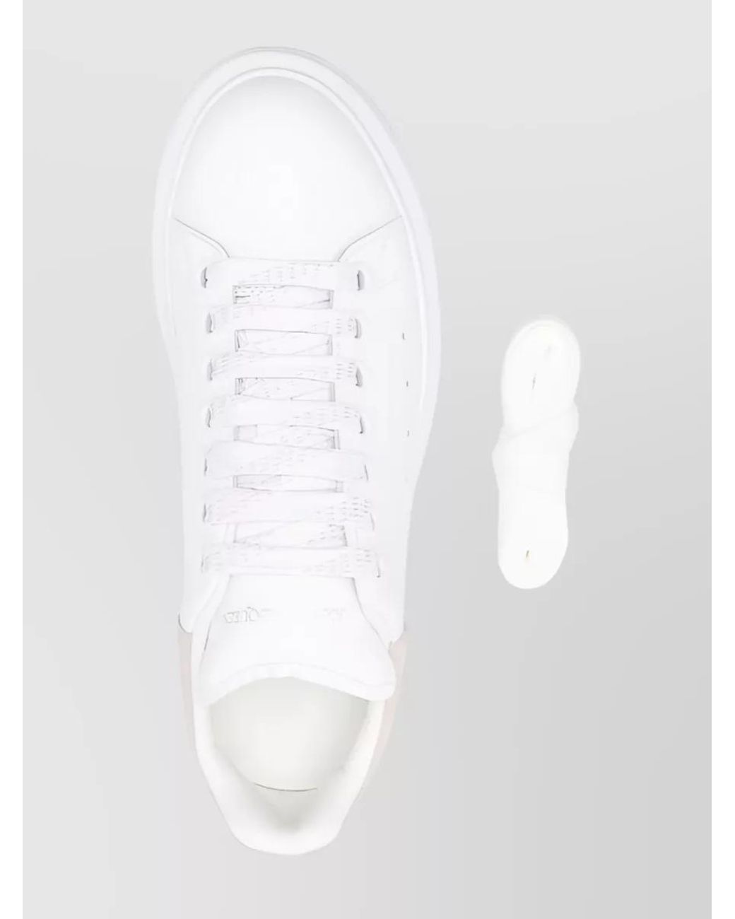 McQueen White Leather Oversized Low-Top Sneakers