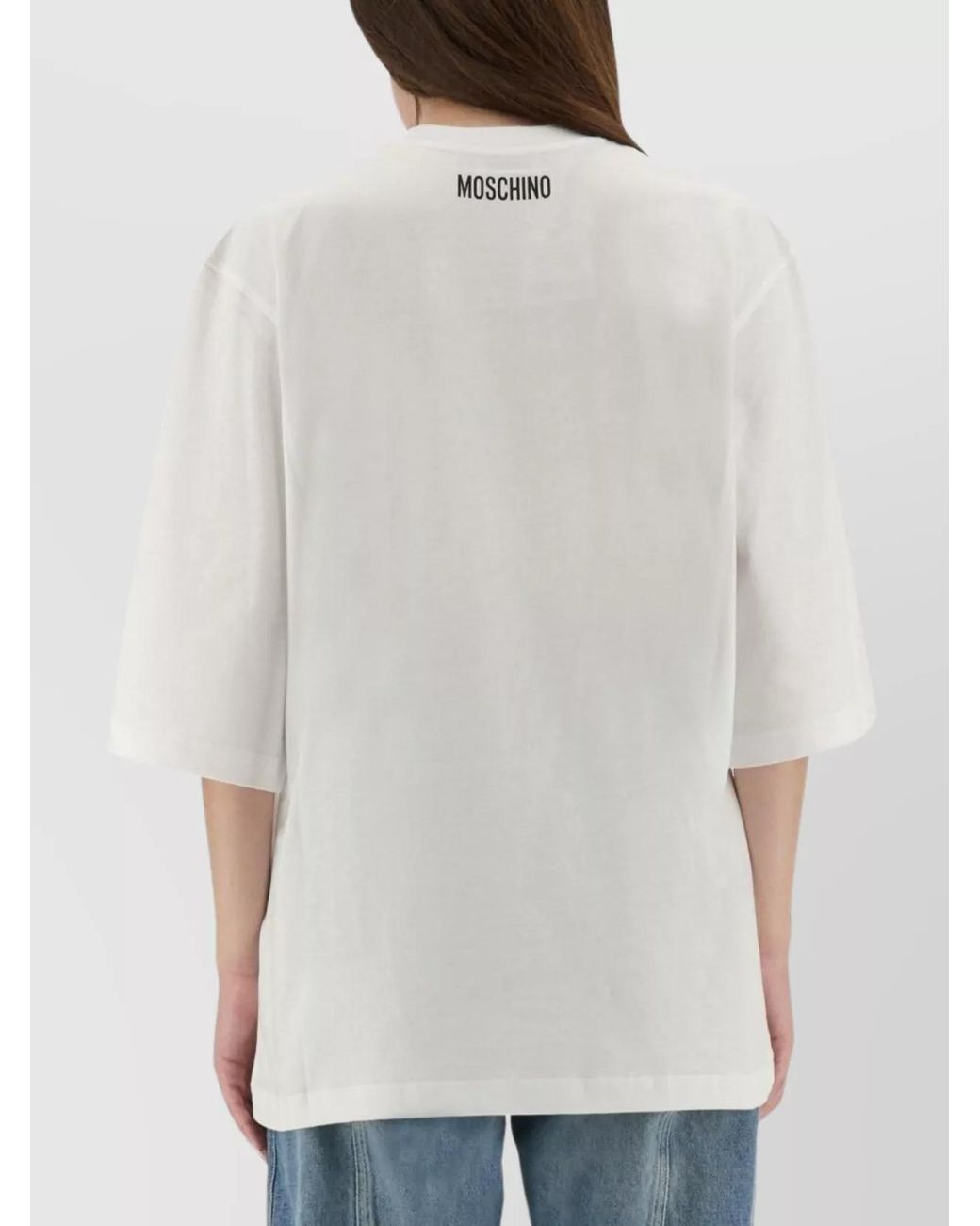 Moschino Gray Cotton Regular-Fit Jersey T-Shirt