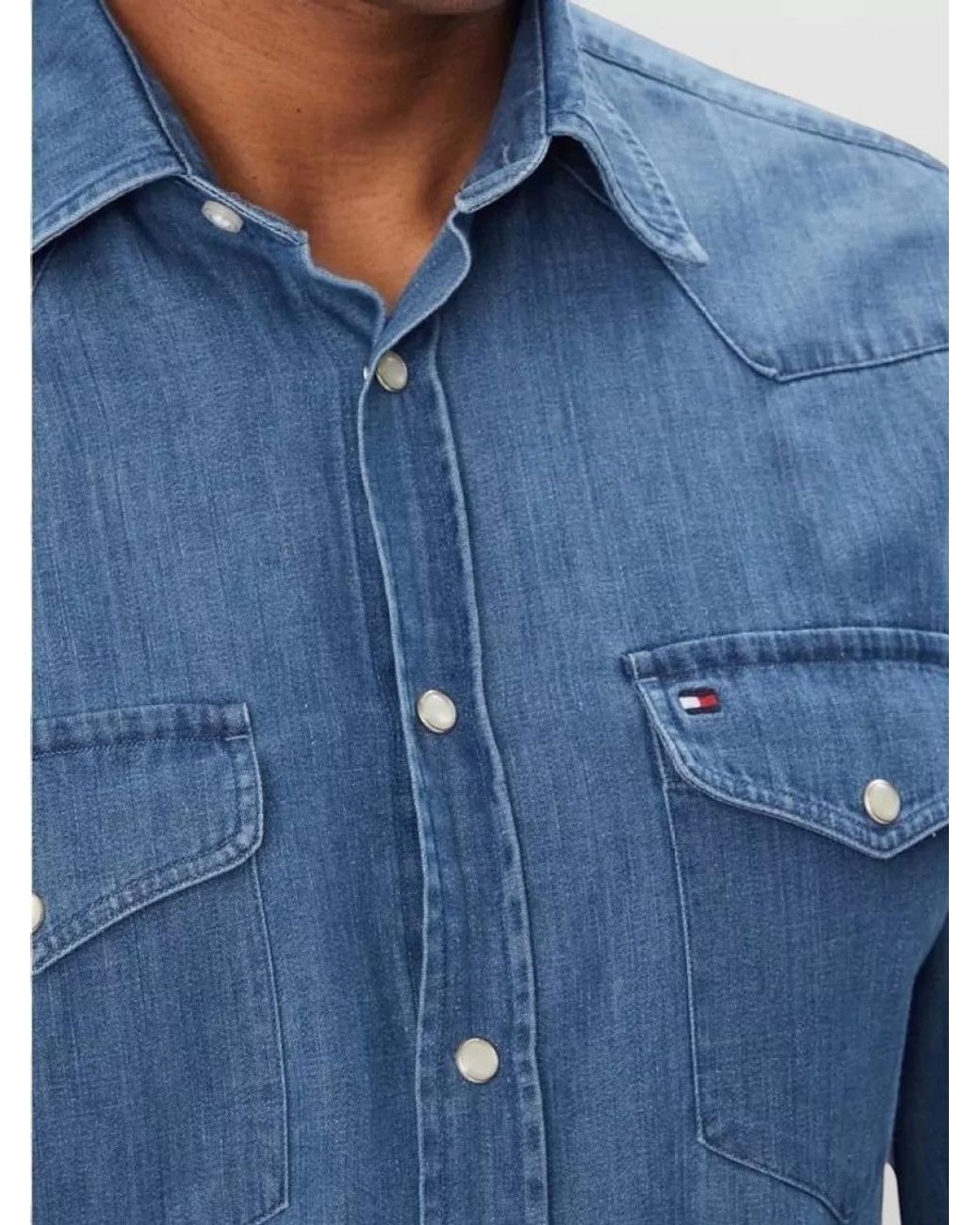 Tommy Hilfiger Blue Denim Shirt for men