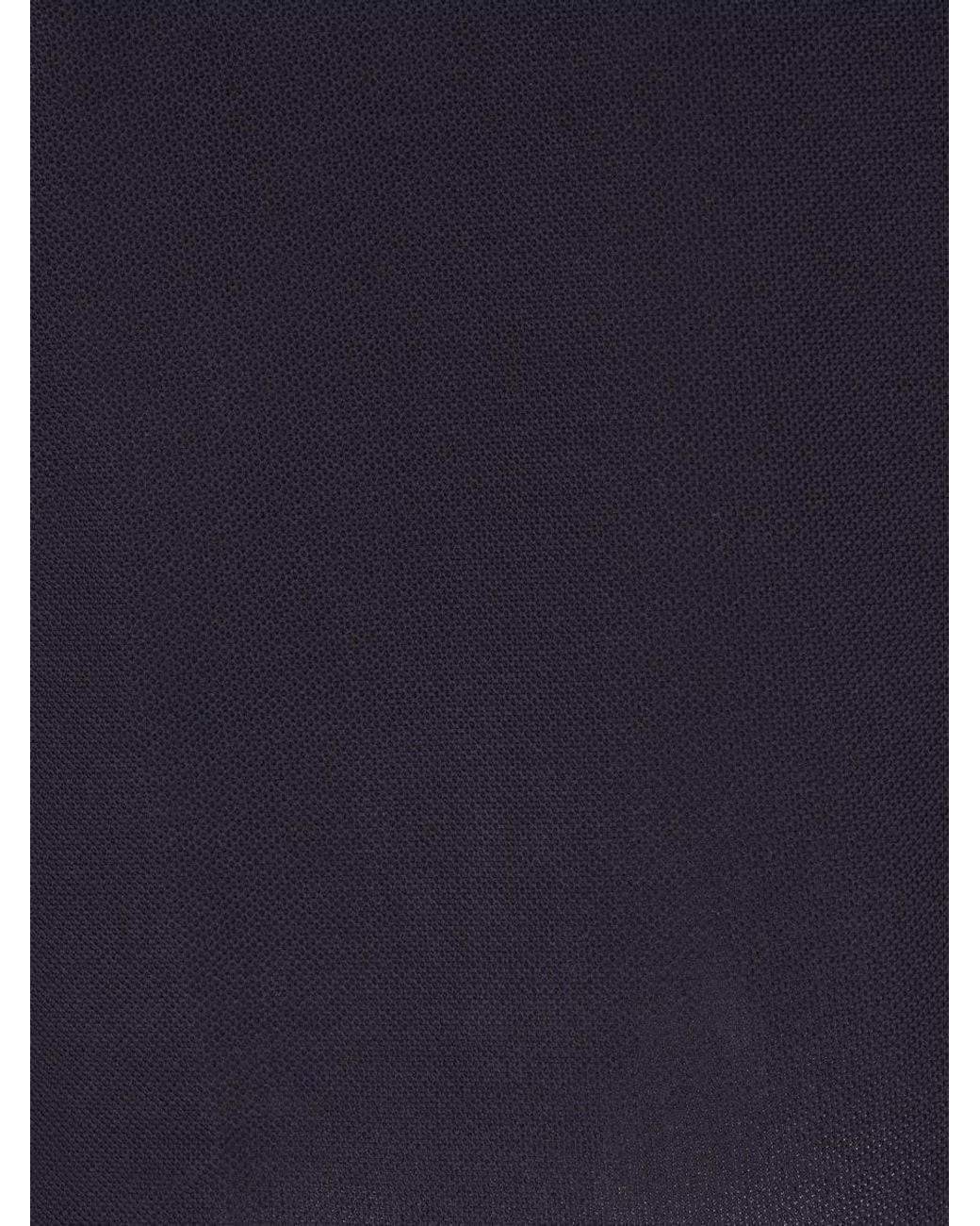 Zegna Blue Silk Cotton Polo Shirt for men