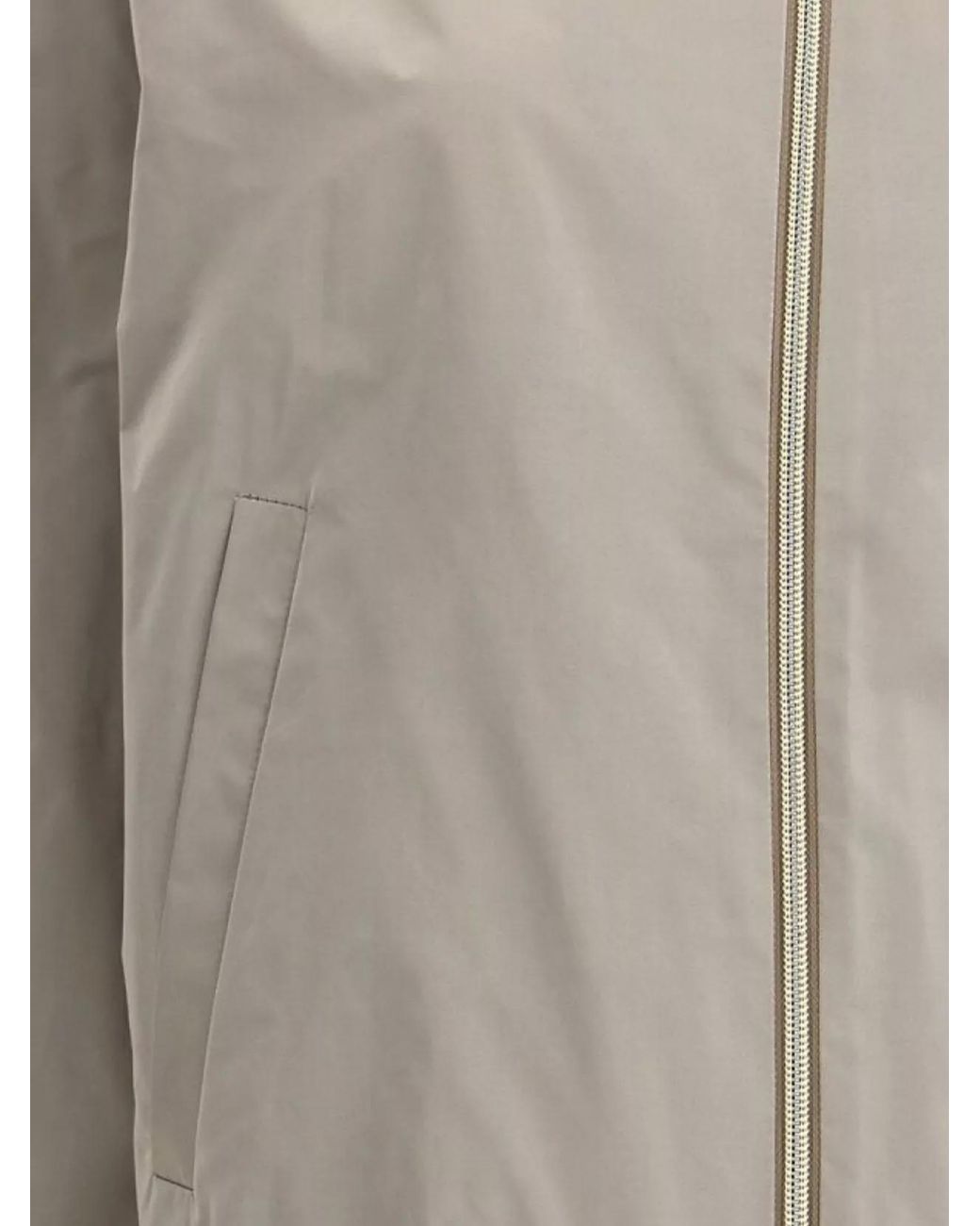 Herno Gray Functional Waterproof Jacket With Adjustable Collar