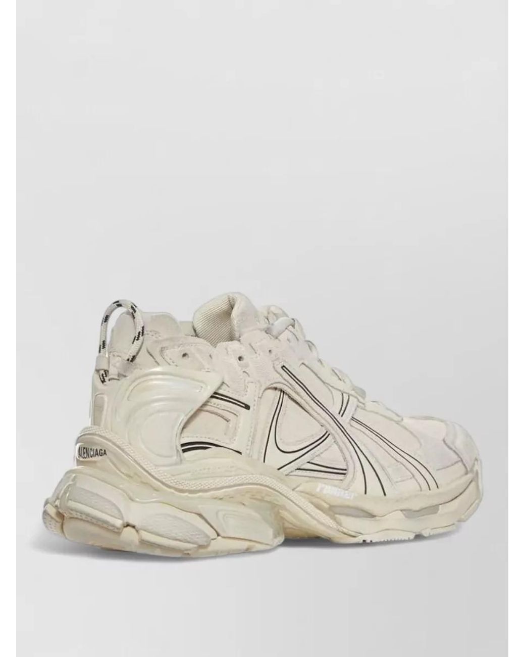 Balenciaga Natural Suede Leather Runner Low-Top Sneakers for men