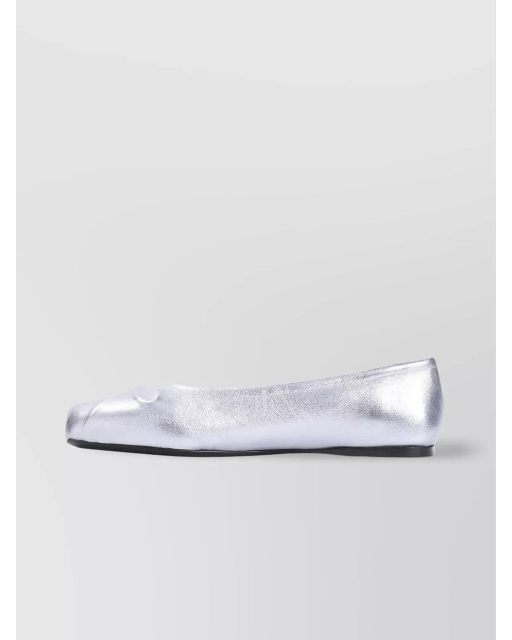 Marni White Leather Little Bow Ballerina Shoes