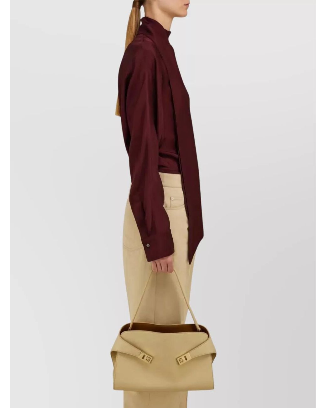 Ferragamo Natural Hug S Soft Shoulder Bag