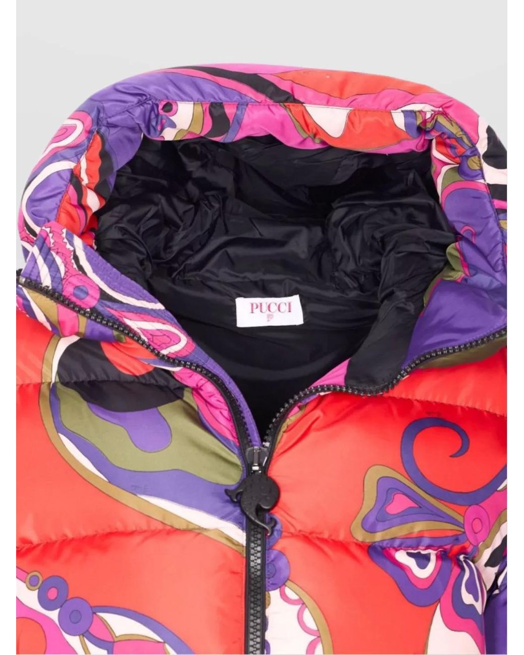 Emilio Pucci Pink Orchidee Print Down Puffer Jacket