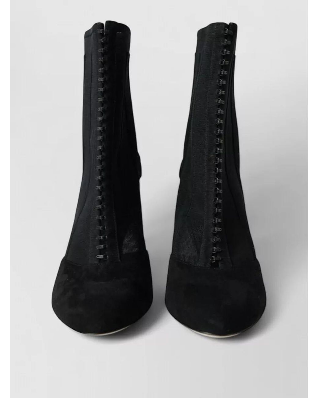 Dolce & Gabbana Black Mesh Ankle Boots