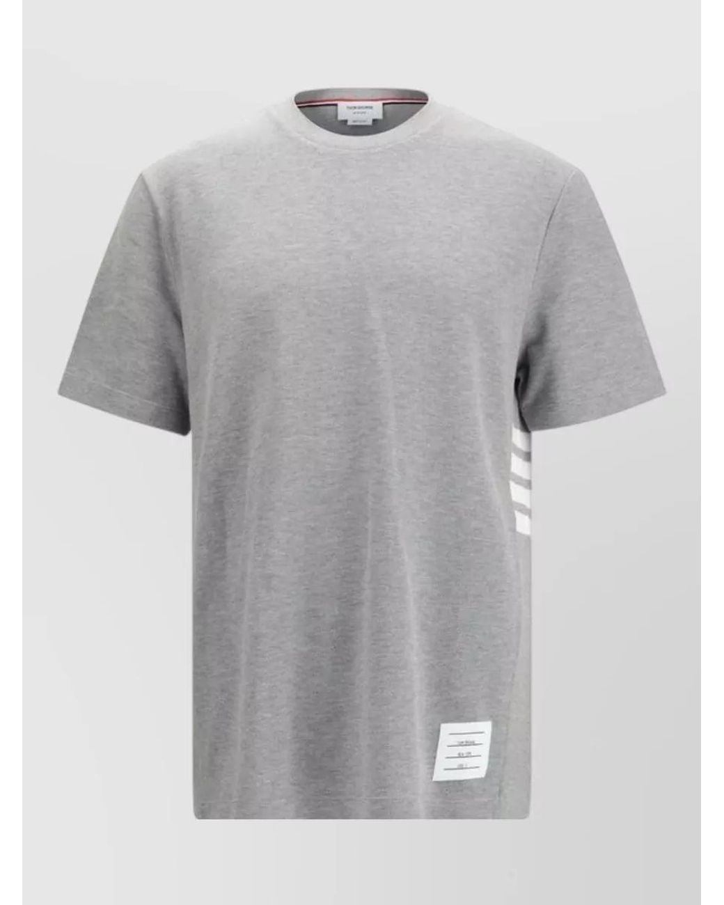 Thom Browne Gray Cotton T-Shirt for men