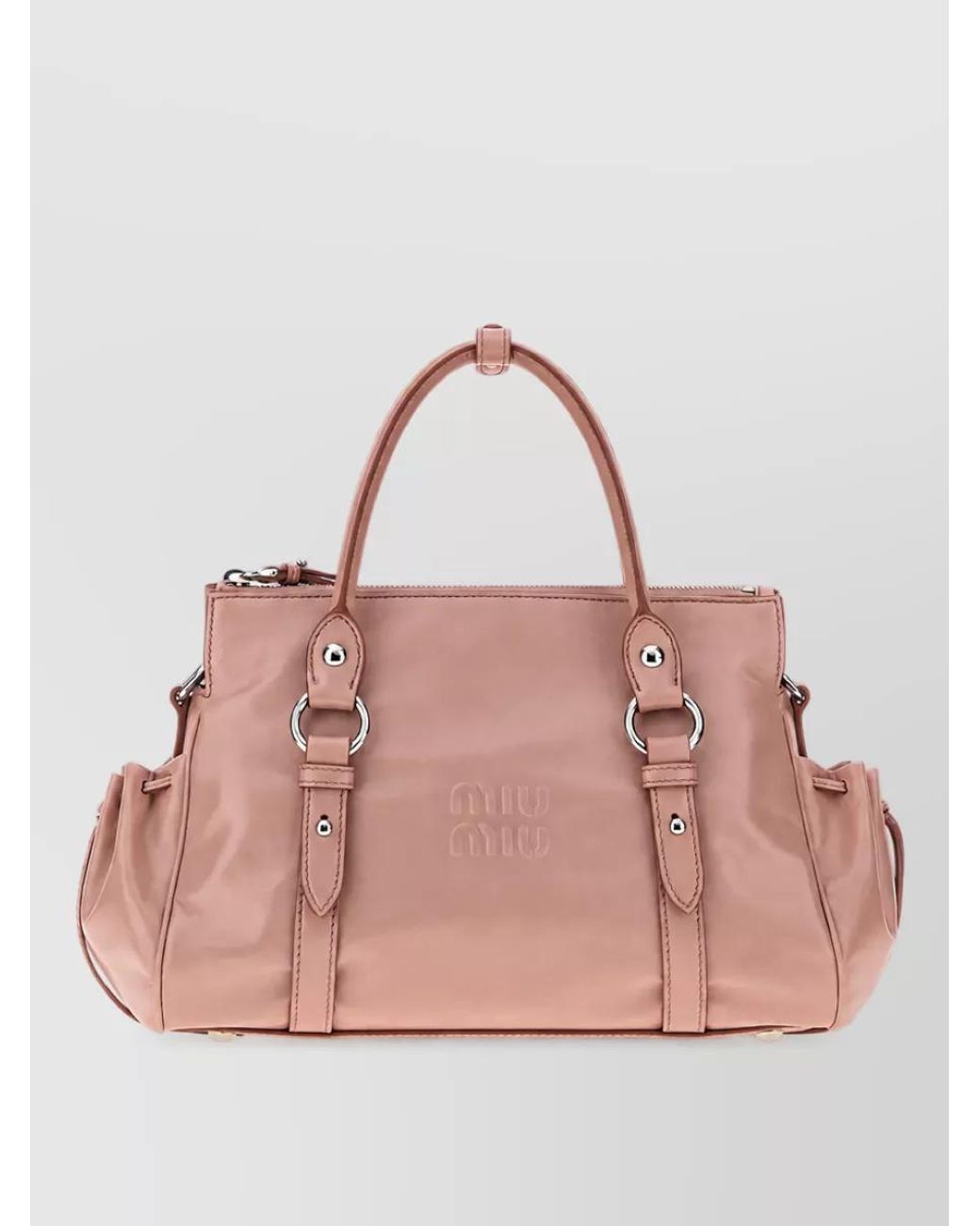 Miu Miu Pink Na Leather Tote Bag