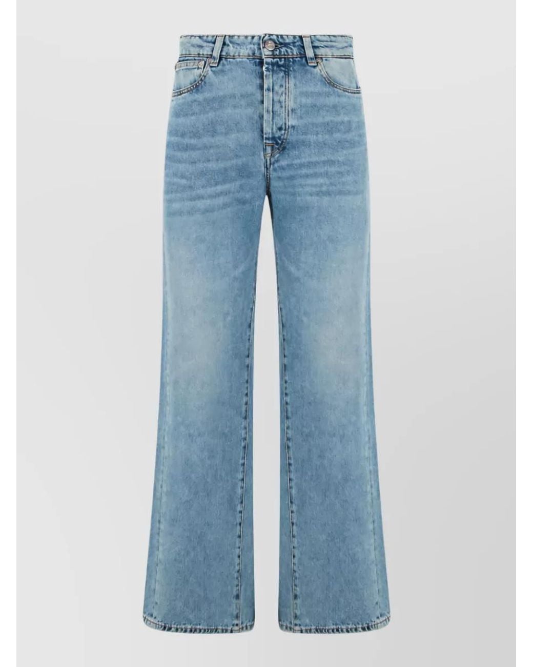 Our Legacy Blue Denim High-Rise Wide-Leg Paneled Jeans