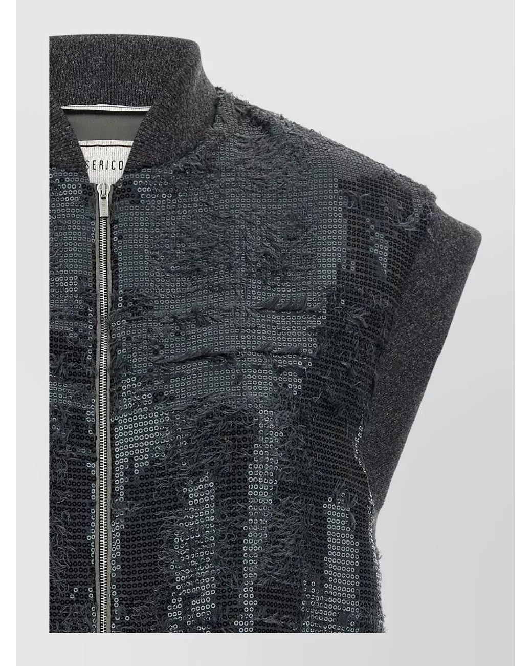 Peserico Black Sequin Sleeveless Vest