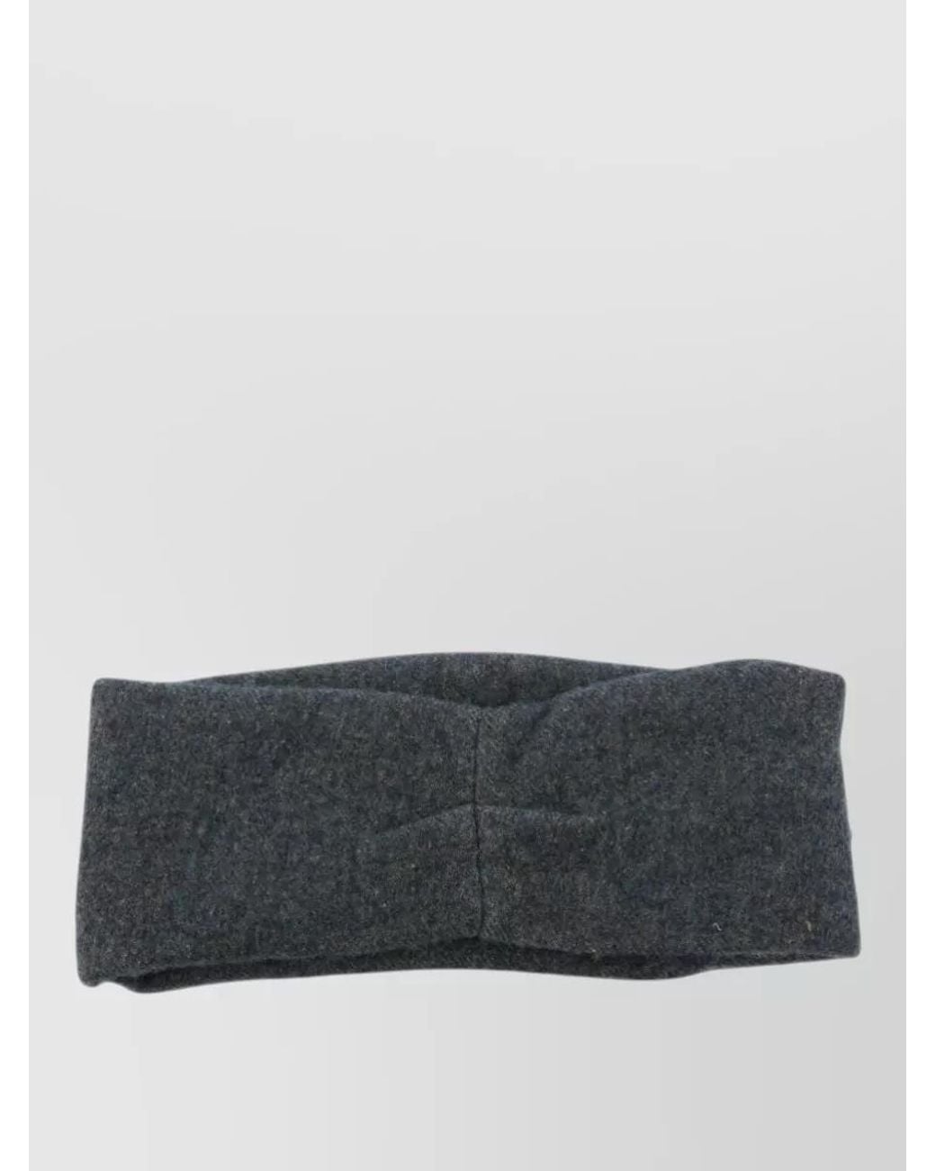 Cortana Gray Gathered Knit Headband