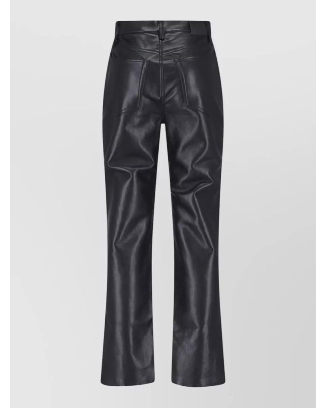 Anine Bing Blue High-Rise Straight-Leg Trousers