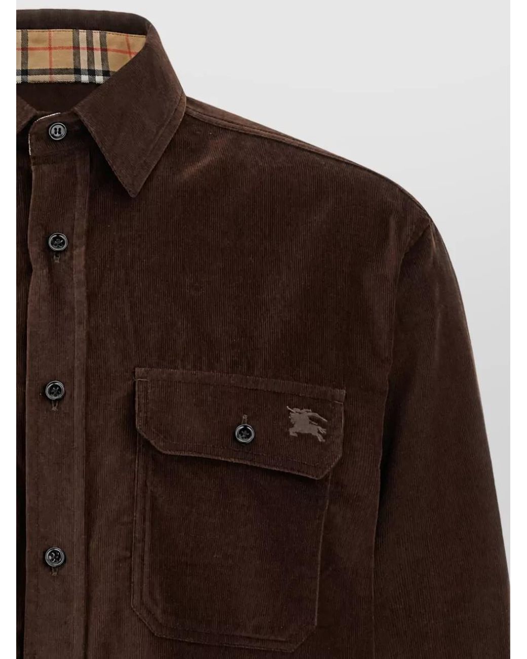Burberry Brown Corduroy Shirt for men