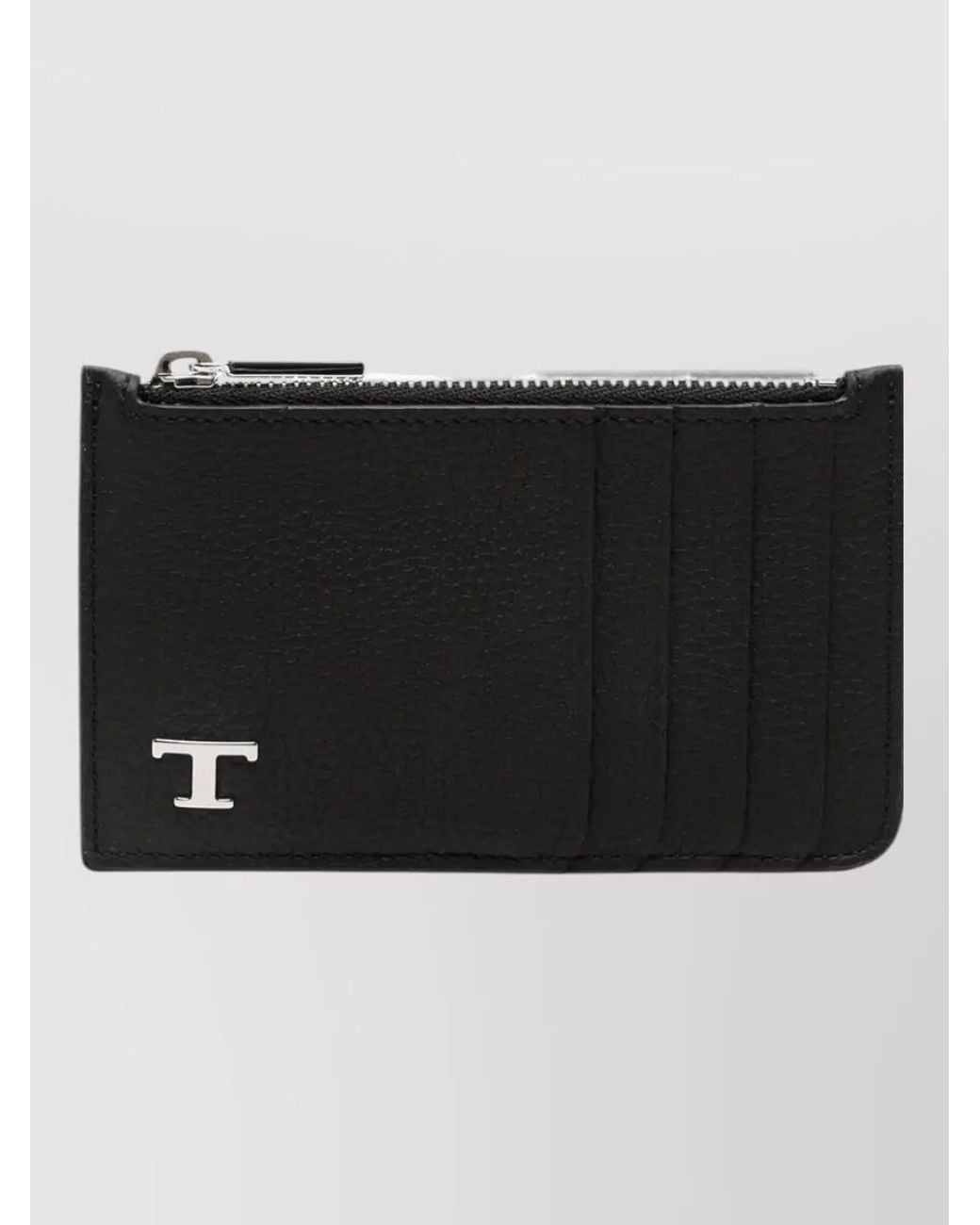 Tod's Black Leather Card Holder for men