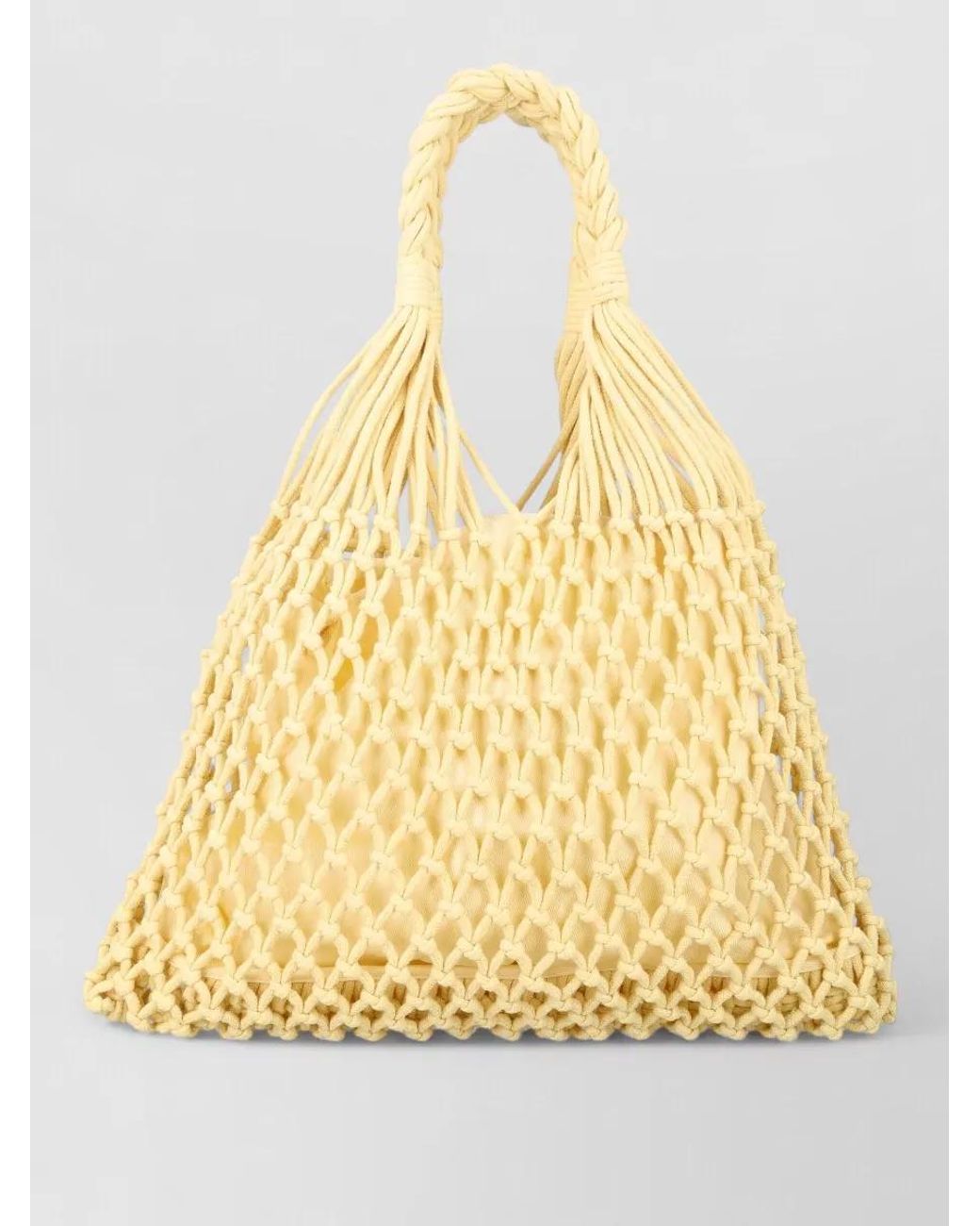 Frankie Shop Yellow Macramé Tote Bag