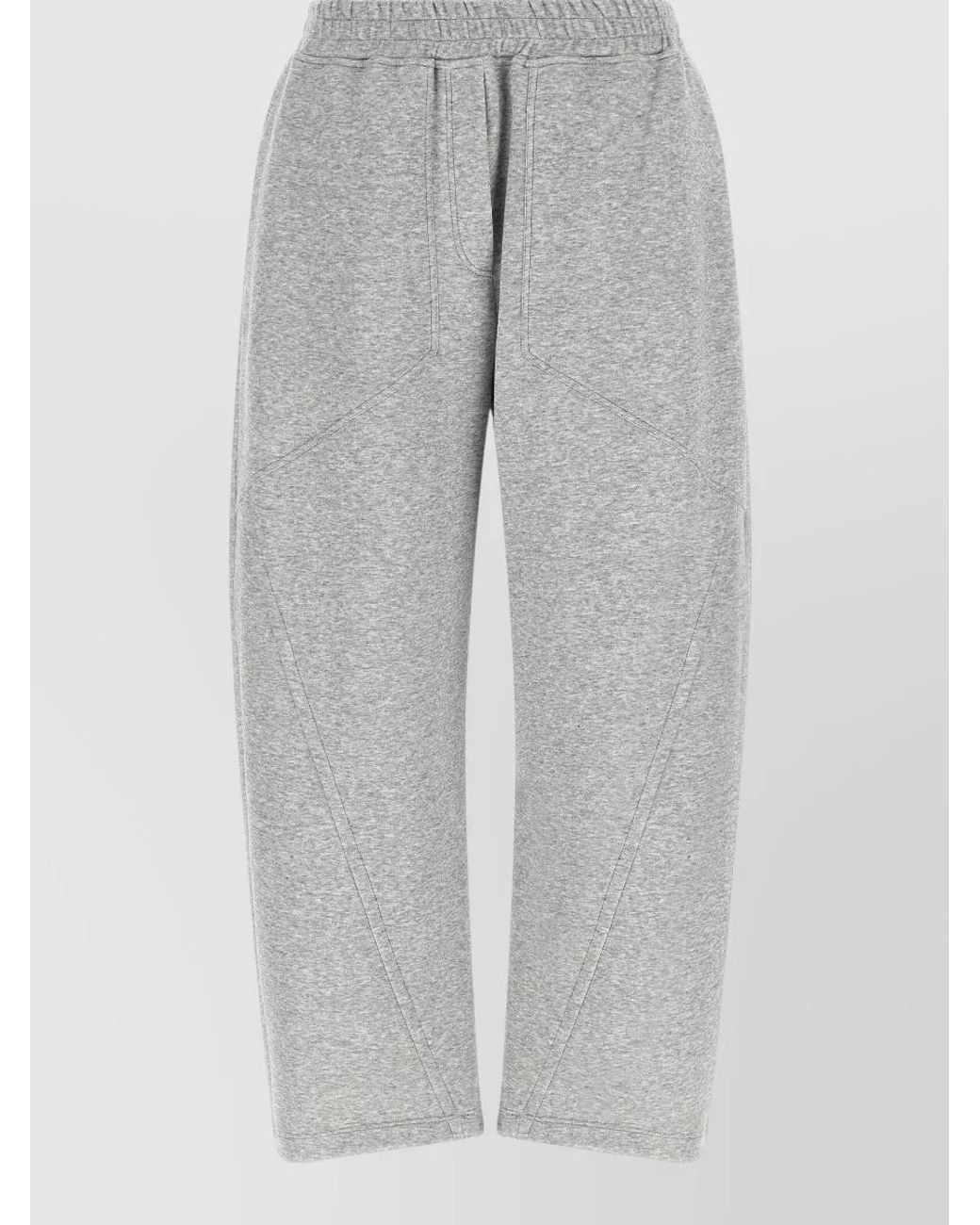 Brunello Cucinelli Gray Cashmere Cotton Wide-Leg Joggers
