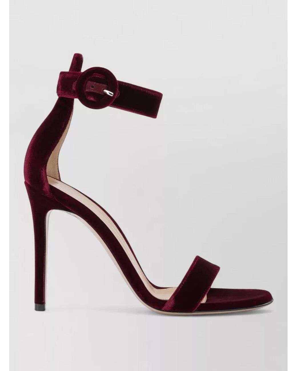 Gianvito Rossi Black Velvet Ankle-Strap Sandals