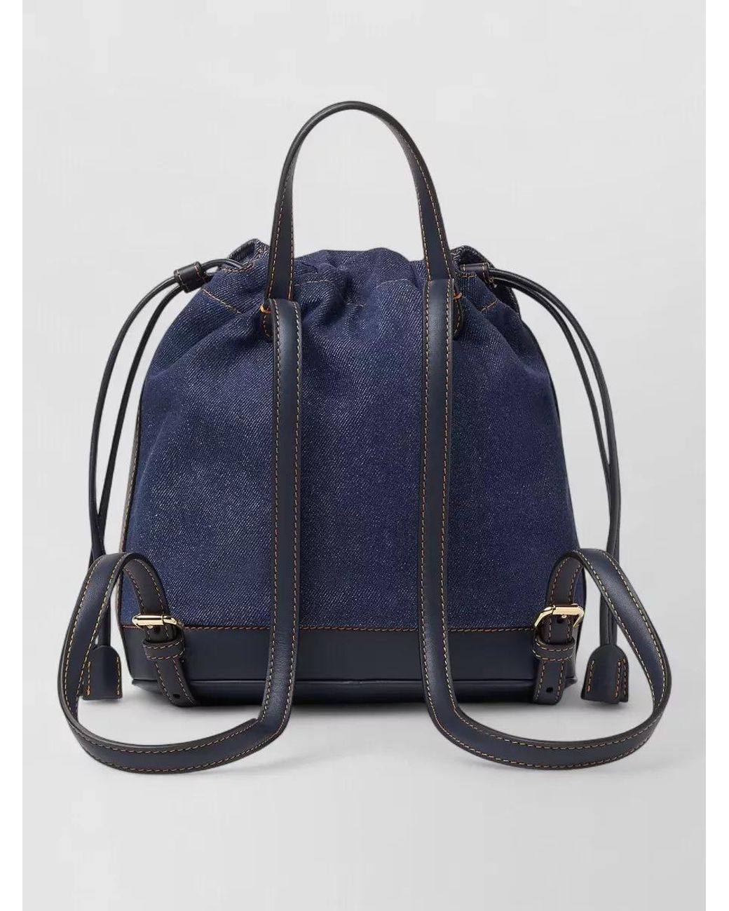 Fendi Blue Baguette Bucket Bag