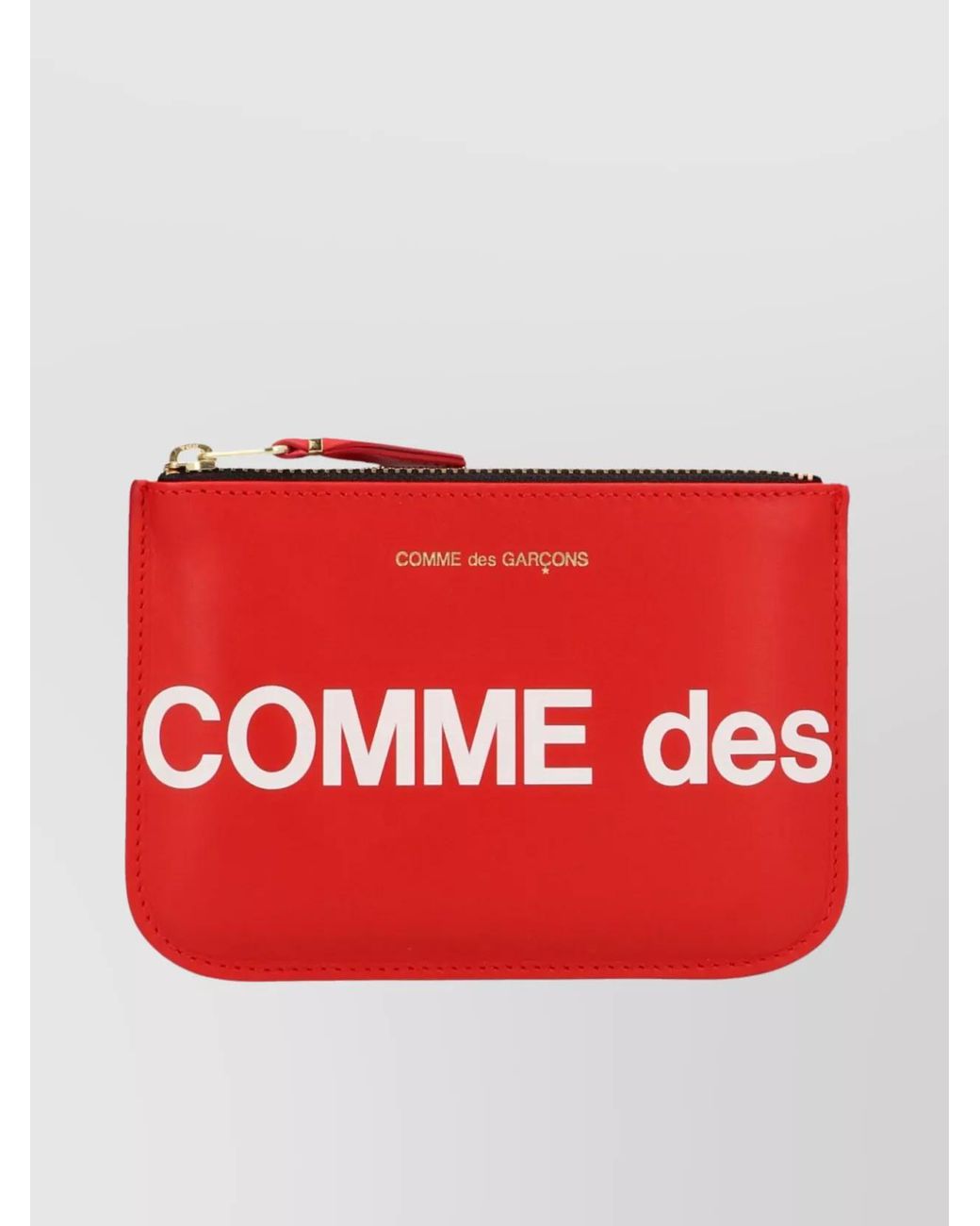 Comme des Garçons Red Leather Zip-Around Purse