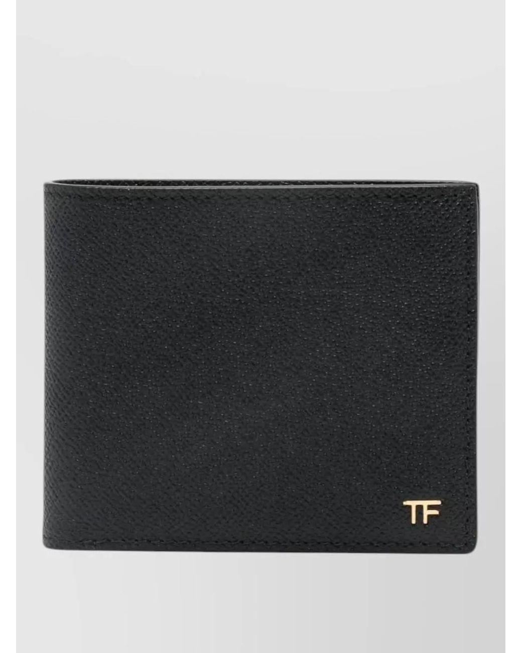 Tom Ford Black Grain Leather Bifold Wallet for men