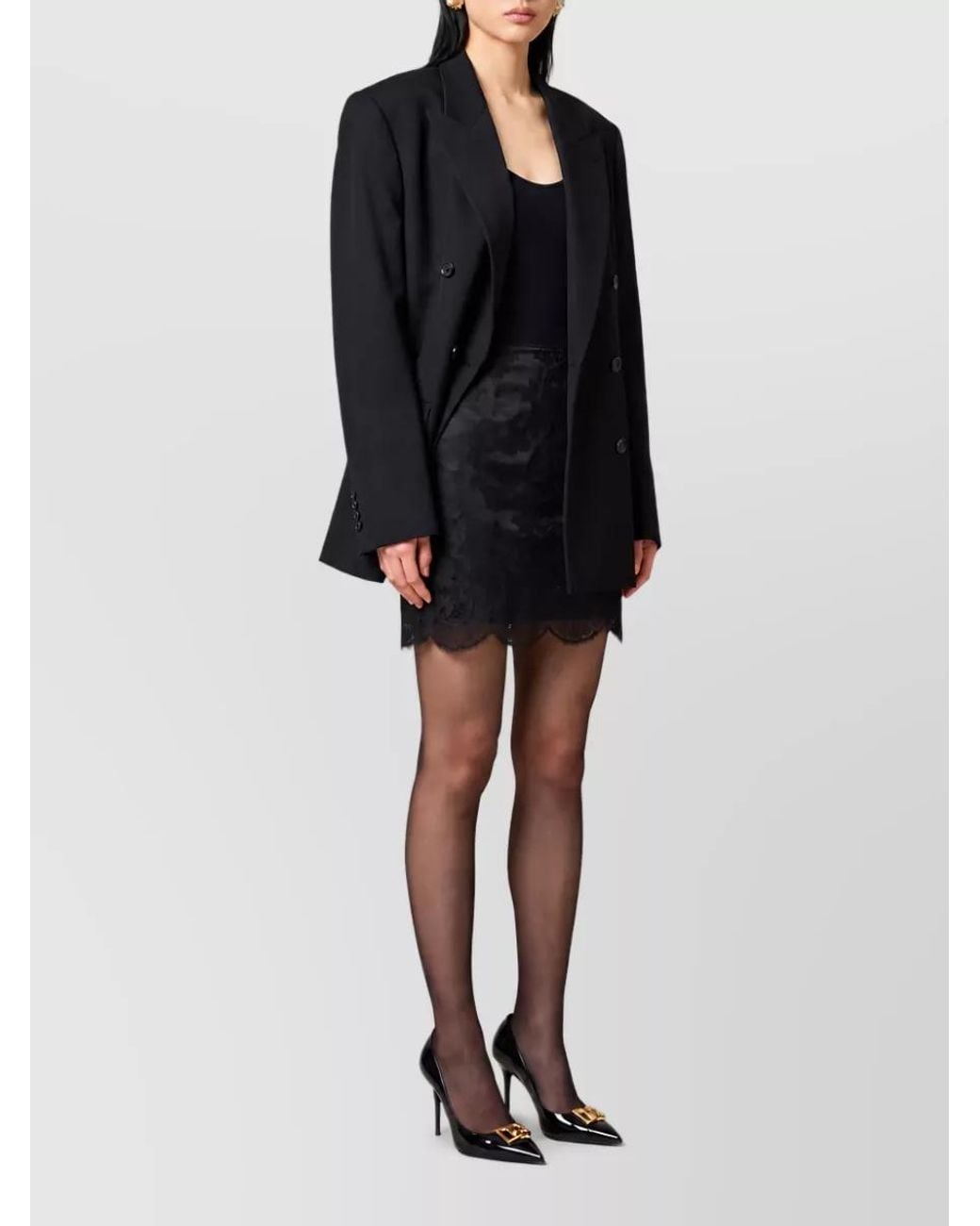 Dolce & Gabbana Black Lace Mini Skirt