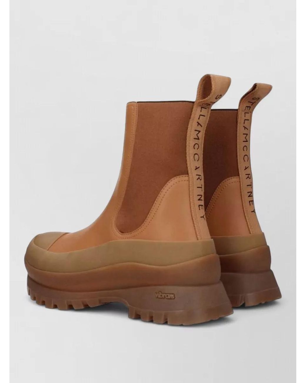 Stella McCartney Brown Leather Chelsea Ankle Boots