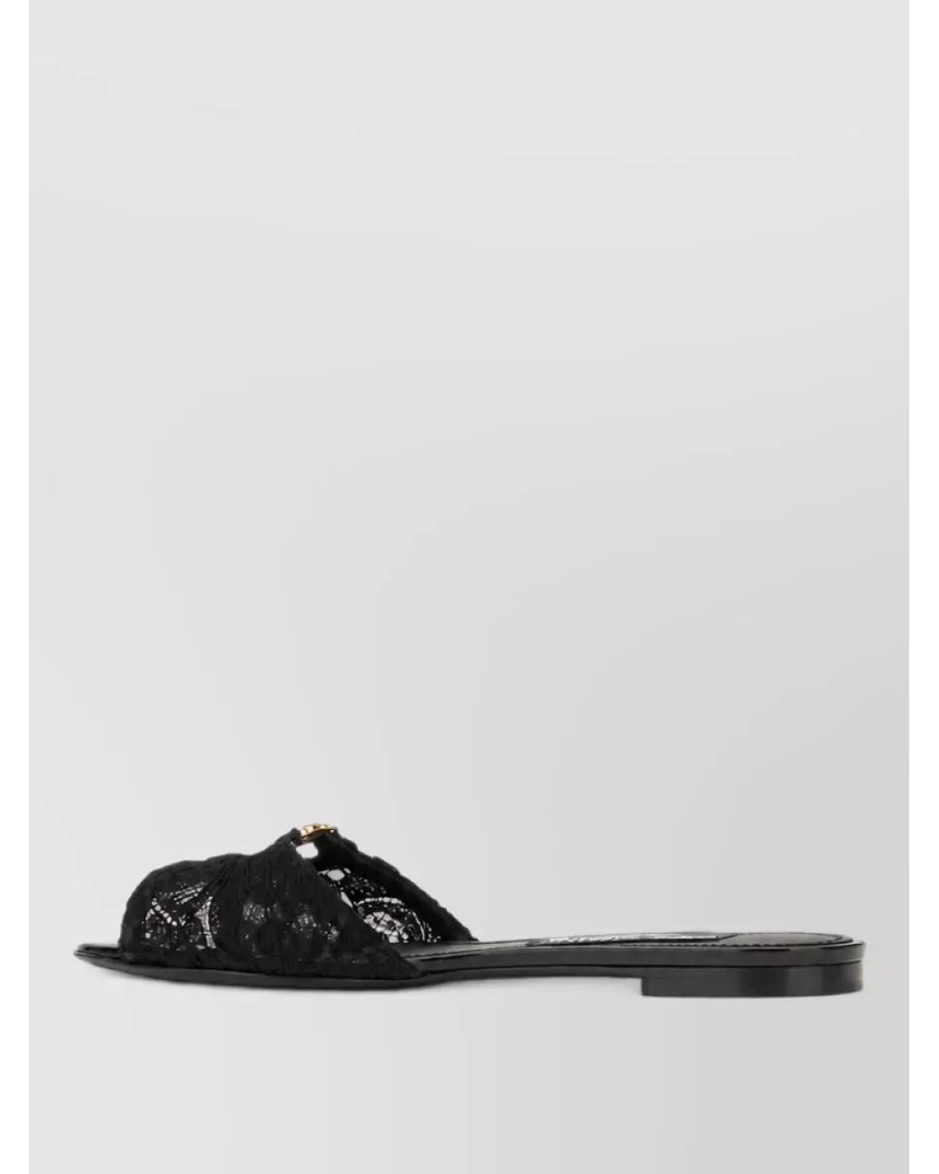 Dolce & Gabbana White Lace Mules