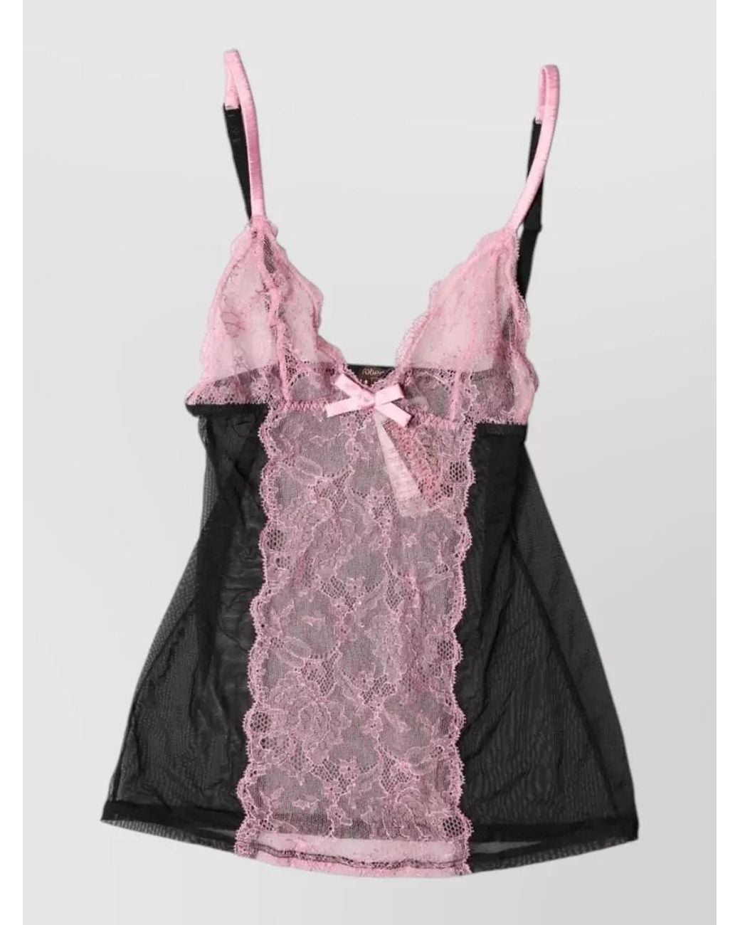 Roberto Cavalli Pink Floral Lace Top