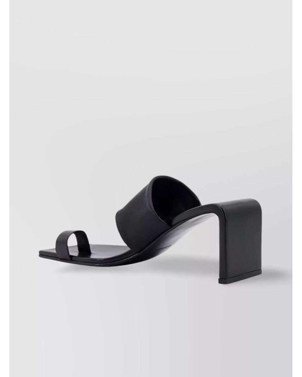 Jil Sander Black Leather Sandals