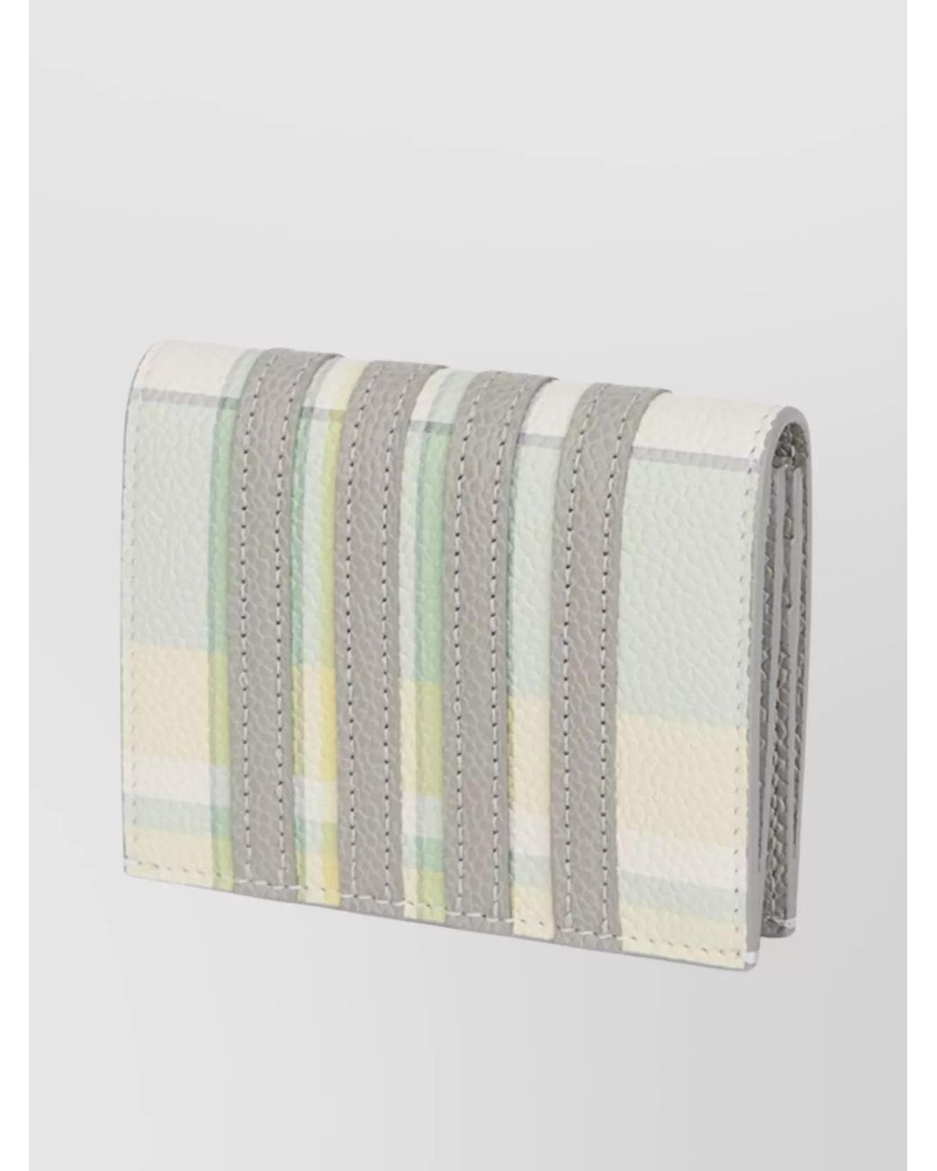 Thom Browne White Leather Bi Fold Wallet for men